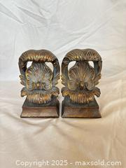 MaxSold Auction: Ornate Rococo-Style Shell &#38; Scroll Bookends, Pair - Mississippi Mills (Ontario, Canada) SELLER MANAGED Downsizing Online Auction - Rae Road