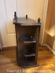 MaxSold Auction: Traditional Dark Brown Wall Curio Cabinet with Glass Door - Mississippi Mills (Ontario, Canada) SELLER MANAGED Downsizing Online Auction - Rae Road