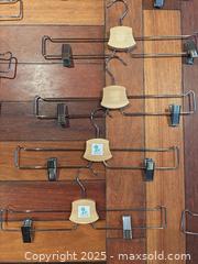 MaxSold Auction: Wood Bar Pant/Skirt Hangers with Metal Clips (Lot) - Mississippi Mills (Ontario, Canada) SELLER MANAGED Downsizing Online Auction - Rae Road