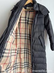 MaxSold Auction: women&#39;s Burberry down filled winter jacket  - Mississauga (Ontario, Canada) SELLER MANAGED Downsizing Online Auction - Summerville Court (STORAGE)