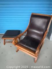 MaxSold Auction: Antique Leather Chair &#38; Ottoman P8  - Vancouver (British Columbia, Canada) SELLER MANAGED Estate Sale Online Auction - East 7th Avenue