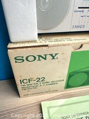 MaxSold Auction: VTG Sony ICF22 Radio New In Box! E  - Vancouver (British Columbia, Canada) SELLER MANAGED Estate Sale Online Auction - East 7th Avenue