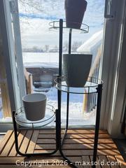 MaxSold Auction: Plant stand and pots - Smith Falls (Ontario, Canada) PARTNER MANAGED Downsizing Online Auction - Rainbow Valley Drive