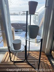 MaxSold Auction: Plant stand and pots - Smith Falls (Ontario, Canada) PARTNER MANAGED Downsizing Online Auction - Rainbow Valley Drive
