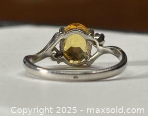 MaxSold Auction: 10K WHITE GOLD Ring with Oval Cut CITRON Stone - Marked  - Toronto (Ontario, Canada) SELLER MANAGED Reseller Online Auction - Chesswood Drive