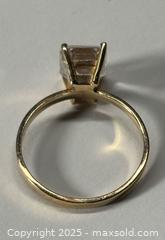 MaxSold Auction: 14K GOLD Ring with Emerald Cut Cubic Zirconia - Marked  - Toronto (Ontario, Canada) SELLER MANAGED Reseller Online Auction - Chesswood Drive