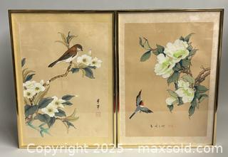 MaxSold Auction: (2) Framed Chinese Signed Paintings on Silk - Toronto (Ontario, Canada) SELLER MANAGED Reseller Online Auction - Chesswood Drive