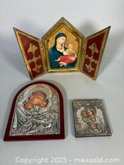 MaxSold Auction: (2) Old Italian Religious Plaques and FLORENTINE Tryptych Mantle Piece - Toronto (Ontario, Canada) SELLER MANAGED Reseller Online Auction - Chesswood Drive