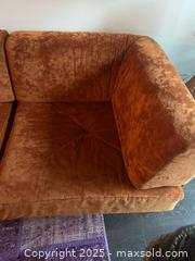 MaxSold Auction: 3-PCE INTERNA Furniture Burnt Orange Crushed Velvet Modular Sectional Sofa - Toronto (Ontario, Canada) SELLER MANAGED Reseller Online Auction - Chesswood Drive