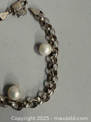 MaxSold Auction: (3) 925 STERLING SILVER Bracelets + One with Natural PEARLS - Marked  - Toronto (Ontario, Canada) SELLER MANAGED Reseller Online Auction - Chesswood Drive
