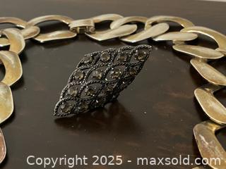 MaxSold Auction: 925 SILVER Vintage Ring, Necklace, Earrings And A Lock - Toronto (Ontario, Canada) SELLER MANAGED Estate Sale Online Auction - Benary Crescent
