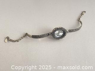 MaxSold Auction: 925 Sterling Silver Marcasite Antique Ladies Watch - Toronto (Ontario, Canada) SELLER MANAGED Estate Sale Online Auction - Benary Crescent
