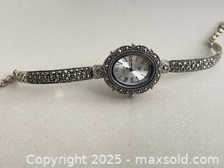 MaxSold Auction: 925 Sterling Silver Marcasite Antique Ladies Watch - Toronto (Ontario, Canada) SELLER MANAGED Estate Sale Online Auction - Benary Crescent