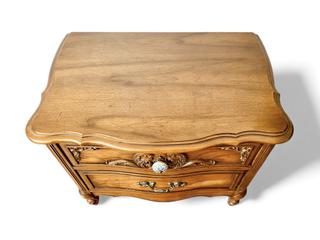 MaxSold Auction: Antique French Provincial Nightstand with Carved Details and Ornate Hardware - Toronto (Ontario, Canada) SELLER MANAGED Estate Sale Online Auction - Benary Crescent