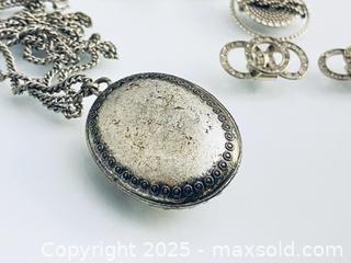 MaxSold Auction: Antique & Vintage Jewelry Lot, Sterling Silver, Necklace, Brooch, Earrings - Toronto (Ontario, Canada) SELLER MANAGED Estate Sale Online Auction - Benary Crescent