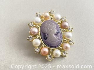 MaxSold Auction: Genuine Pearl Cameo Brooch/Pin - Toronto (Ontario, Canada) SELLER MANAGED Estate Sale Online Auction - Benary Crescent