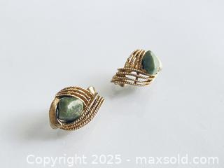 MaxSold Auction: Gold Plated Earrings With Natural Stone - Toronto (Ontario, Canada) SELLER MANAGED Estate Sale Online Auction - Benary Crescent