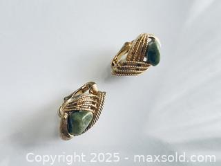 MaxSold Auction: Gold Plated Earrings With Natural Stone - Toronto (Ontario, Canada) SELLER MANAGED Estate Sale Online Auction - Benary Crescent