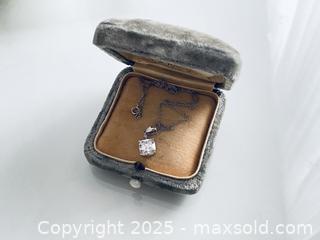 MaxSold Auction: Large 14K White Gold Pendant With Diamond On The Bail, 10K White Gold Italy Chain - Toronto (Ontario, Canada) SELLER MANAGED Estate Sale Online Auction - Benary Crescent