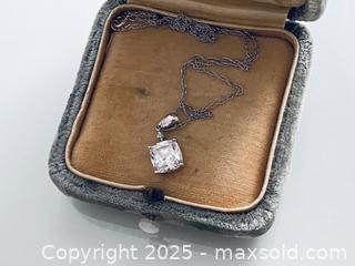 MaxSold Auction: Large 14K White Gold Pendant With Diamond On The Bail, 10K White Gold Italy Chain - Toronto (Ontario, Canada) SELLER MANAGED Estate Sale Online Auction - Benary Crescent