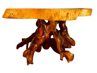 MaxSold Auction: Large Solid Teak Live Edge Foyer Table with Sculptural Root Base - Toronto (Ontario, Canada) SELLER MANAGED Estate Sale Online Auction - Benary Crescent