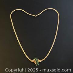 MaxSold Auction: Luxury Art Deco 10K Gold Emerald and Diamond &#39;Cascade&#39; Collar Necklace, Heavy, Fine Jewelry - Toronto (Ontario, Canada) SELLER MANAGED Estate Sale Online Auction - Benary Crescent