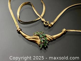 MaxSold Auction: Luxury Art Deco 10K Gold Emerald and Diamond &#39;Cascade&#39; Collar Necklace, Heavy, Fine Jewelry - Toronto (Ontario, Canada) SELLER MANAGED Estate Sale Online Auction - Benary Crescent