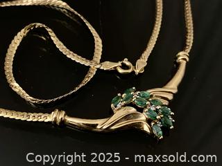 MaxSold Auction: Luxury Art Deco 10K Gold Emerald and Diamond &#39;Cascade&#39; Collar Necklace, Heavy, Fine Jewelry - Toronto (Ontario, Canada) SELLER MANAGED Estate Sale Online Auction - Benary Crescent