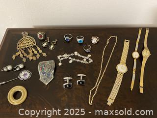 MaxSold Auction: Marked 14K Gold &#38; 925 Silver, Estate Jewelry, Bulova Watch, Rings, Bracelet, And More. - Toronto (Ontario, Canada) SELLER MANAGED Estate Sale Online Auction - Benary Crescent
