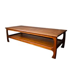 MaxSold Auction: Mid-Century Modern Danish Teak Coffee Table with Curved Arched Legs and Shelf, Circa 1960s - Toronto (Ontario, Canada) SELLER MANAGED Estate Sale Online Auction - Benary Crescent