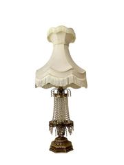 MaxSold Auction: Opulent Hollywood Regency Table Lamp with Fringe Shade and Cascading Crystal Prisms #1 - Toronto (Ontario, Canada) SELLER MANAGED Estate Sale Online Auction - Benary Crescent