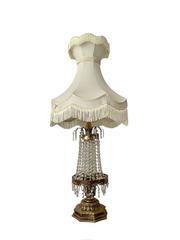 MaxSold Auction: Opulent Hollywood Regency Table Lamp with Fringe Shade and Cascading Crystal Prisms #2 - Toronto (Ontario, Canada) SELLER MANAGED Estate Sale Online Auction - Benary Crescent