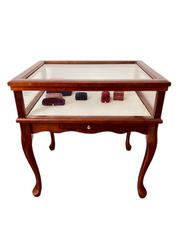 MaxSold Auction: Queen Anne-Style Mahogany Display Table / Jewelry Showcase - Toronto (Ontario, Canada) SELLER MANAGED Estate Sale Online Auction - Benary Crescent