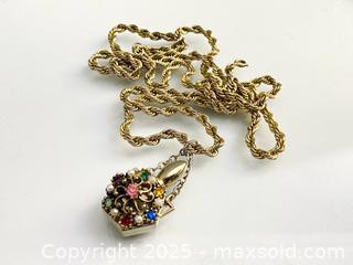 MaxSold Auction: Rare Vintage Fragrance Bottle/Flask Pendant Necklace - Toronto (Ontario, Canada) SELLER MANAGED Estate Sale Online Auction - Benary Crescent