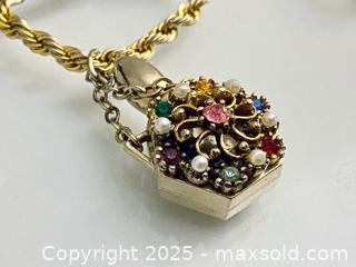 MaxSold Auction: Rare Vintage Fragrance Bottle/Flask Pendant Necklace - Toronto (Ontario, Canada) SELLER MANAGED Estate Sale Online Auction - Benary Crescent