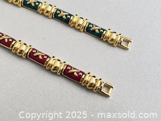 MaxSold Auction: Set Of Two Joan Rivers Vintage Enamel Bracelets - Toronto (Ontario, Canada) SELLER MANAGED Estate Sale Online Auction - Benary Crescent