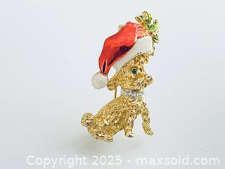 MaxSold Auction: Signed Vintage Mylu Gold-Tone Christmas Poodle Dog Brooch - Toronto (Ontario, Canada) SELLER MANAGED Estate Sale Online Auction - Benary Crescent