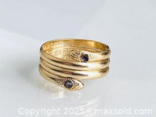 MaxSold Auction: Victorian Style Coiled Snake Ring - Toronto (Ontario, Canada) SELLER MANAGED Estate Sale Online Auction - Benary Crescent
