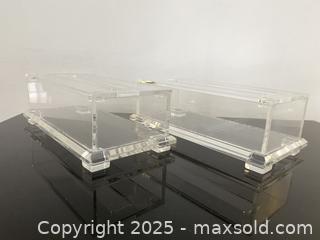 MaxSold Auction: Vintage Custom Made Luxury Lucid/Acrylic Two Tissue Holders - Toronto (Ontario, Canada) SELLER MANAGED Estate Sale Online Auction - Benary Crescent