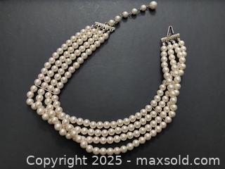 MaxSold Auction: Vintage Four-Strand Pearl Choker Necklace - Toronto (Ontario, Canada) SELLER MANAGED Estate Sale Online Auction - Benary Crescent