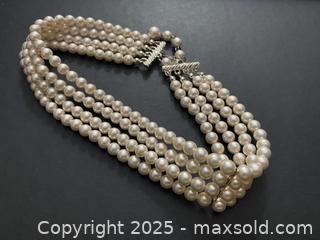 MaxSold Auction: Vintage Four-Strand Pearl Choker Necklace - Toronto (Ontario, Canada) SELLER MANAGED Estate Sale Online Auction - Benary Crescent