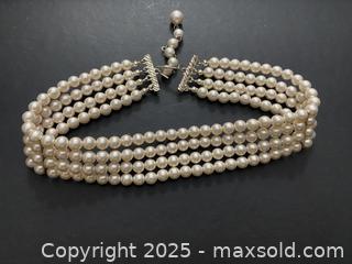 MaxSold Auction: Vintage Four-Strand Pearl Choker Necklace - Toronto (Ontario, Canada) SELLER MANAGED Estate Sale Online Auction - Benary Crescent