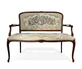 MaxSold Auction: Vintage French Provincial Louis XV Style Chateau d’Ax Tapestry Settee Loveseat - Toronto (Ontario, Canada) SELLER MANAGED Estate Sale Online Auction - Benary Crescent