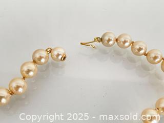 MaxSold Auction: Vintage Pearl Necklace With Gold Plated Clasp. - Toronto (Ontario, Canada) SELLER MANAGED Estate Sale Online Auction - Benary Crescent