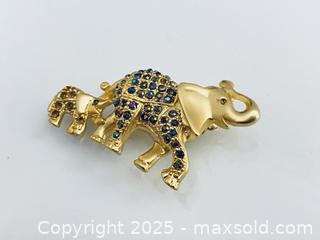 MaxSold Auction: Vintage Rhinestone Elephant Brooch - Toronto (Ontario, Canada) SELLER MANAGED Estate Sale Online Auction - Benary Crescent