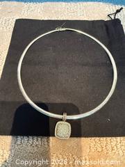 MaxSold Auction: 14K Gold & Sterling Collar Necklace with Removable Diamond Pendant - Lakeshore (Ontario, Canada) PARTNER MANAGED Estate Sale Online Auction - County Road 42