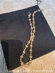 MaxSold Auction: 14K Yellow Gold Beaded Filigree Necklace with Spring Ring Clasp - Lakeshore (Ontario, Canada) PARTNER MANAGED Estate Sale Online Auction - County Road 42