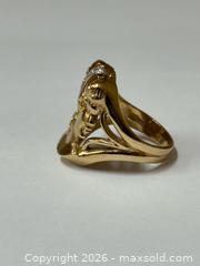 MaxSold Auction: 14K Yellow Gold Figural Cameo Ring With Diamond Accents, US 7.25 - Lakeshore (Ontario, Canada) PARTNER MANAGED Estate Sale Online Auction - County Road 42