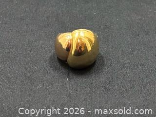 MaxSold Auction: 750 Marked (18K) Yellow Gold Statement Dome Crossover Ring, US 7 - Lakeshore (Ontario, Canada) PARTNER MANAGED Estate Sale Online Auction - County Road 42