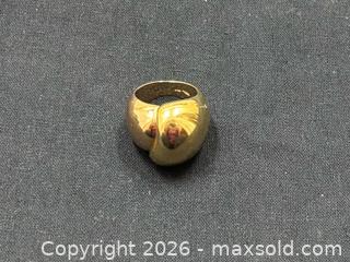 MaxSold Auction: 750 Marked (18K) Yellow Gold Statement Dome Crossover Ring, US 7 - Lakeshore (Ontario, Canada) PARTNER MANAGED Estate Sale Online Auction - County Road 42